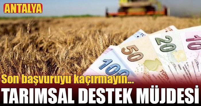 Antalya’ya tarımsal destek müjdesi! Hibe almak için son başvuru tarihini sakın kaçırmayın!