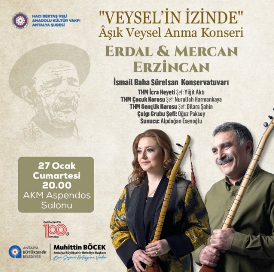 Antalya’da Erdal &Mercan Erzincan konseri düzenlenecek!